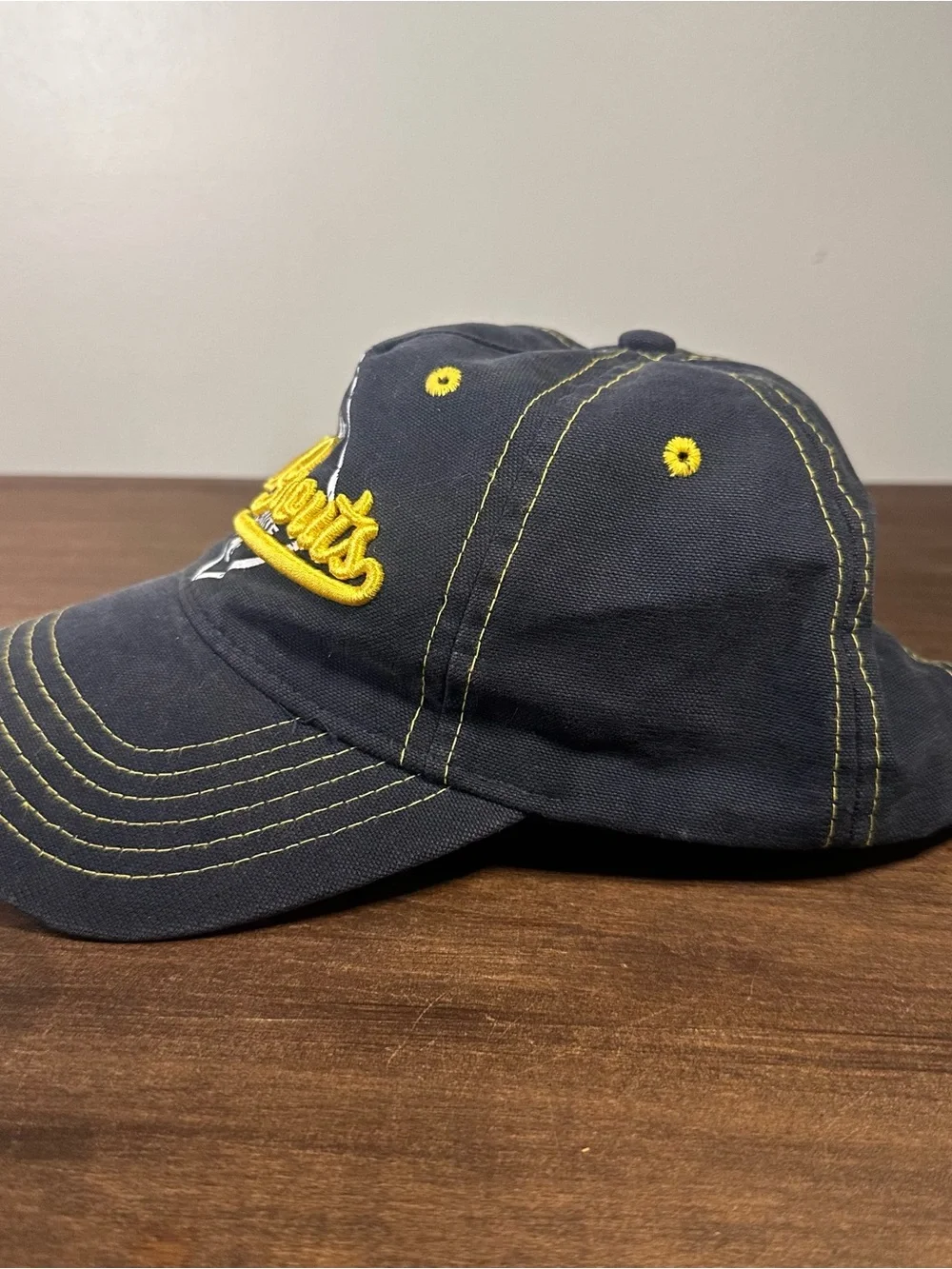 Cub Scouts Hat Cap Baseball Strap Back Youth Blue Yellow Embroidered Wolf Logo